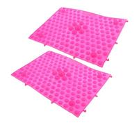 MOBUTOFU Tappetino Massaggiante per Piedi Antiscivolo Rosa Set 2 Pezzi Piastra Morbida per Agopressione Riflessologica Cuscinetto Portatile per Sollievo e Relax Plantare a Casa e