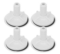 MOBUTOFU Tappo Foro Rubinetto Lavandino 4 Pezzi in Plastica Bianca, Copertura Copriforo Antiperdita per Lavabo Cucina e Bagno, Accessorio Chiusura Foro per Uso Domestico