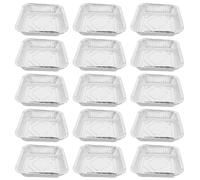MOBUTOFU Teglie da Resistenti Alte Temperature in Alluminio Riutilizzabile Quadrate 9 Pollici, Set da 30 per Friggitrice e Cottura al per Cottura, Vapore
