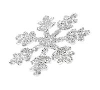 MOBUTOFU Toppa Termoadesiva con Pietre Decorative a Fiocco di Neve 9,5 Cm Argento per Abbigliamento, Decorazione Fai da Te per Costumi da Festa e Cosplay, Applicazione Delicata per Vestiti