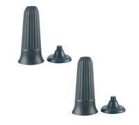 MOBUTOFU Vasi per Fiori da Cimitero in Plastica PP Verde 2 Pezzi Cono Portafiori Paletto per Composizioni Floreali Esterne Contenitori Resistenti per Tombe Giardino e Prato