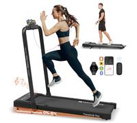Mobvoi Home 3 in 1 Tapis Roulant Pieghevole con Pedana da 6% di Inclinazione 2,5 CV Compatto Portatile Sotto la Scrivania Macchina da Corsa con Telecomando Display a LED 120kg 12km/h Facile da Riporre