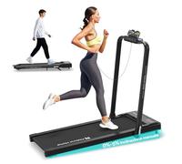 Mobvoi Home 3 in 1 Tapis Roulant Pieghevole con Pedana da 6% di Inclinazione 2,5 CV Compatto Portatile Sotto la Scrivania Macchina da Corsa con Telecomando Facile da Riporre, 120kg 12km/h