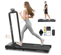 Mobvoi Home Treadmill Plus Tapis roulant pieghevole 3 in 1 Tappetino da passeggio 1-12 km/h Walking Pad Compatto sotto la scrivania Corsa per casa e ufficio Display a LED Ampia area di corsa 42 cm