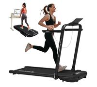 Mobvoi Home Treadmill SE Tapis Roulant Elettrico 1-12km/h Pieghevole 3 in 1 Tappetino da Passeggio Portatile Compatto da 2,5HP con Display LED Telecomando per Ufficio Domestico (Nero)