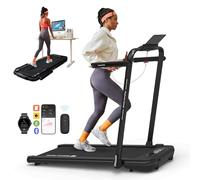 Mobvoi Home Treadmill SE Tapis Roulant Elettrico 1-12km/h Pieghevole 3 in 1 Tappetino da Passeggio Portatile Compatto da 2,5HP con Display LED Telecomando per Ufficio Domestico (Nero)