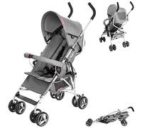 Moby-System Passeggino a Ombrello Grigio, Cintura a 5 Punti, Carico max 15 kg