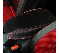 MObyat Accessori per la Console Centrale Copertura del Bracciolo della Console Centrale Dell'auto Rivestimento in Pelle del Bracciolo Centrale Accessori per Ford per Focus 2007(Red-Thread)