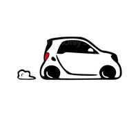 MOBYAT Adesivi Creativi per Carrozzeria per Smart 451 453 Fortwo Forfour Modifica Dell'aspetto,A-Big