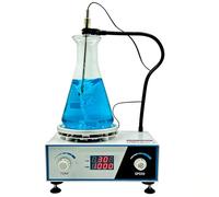 MObyat Agitateur Magnétique De Laboratoire 2 L, Agitateur Magnétique Chauffant De 300 À 2 600 TR/min, Support pour Sonde De Température Et Barreaux D'agitation Inclus