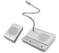 MObyat Dispositivo interfono per Finestra, interfono per sportello bancario con Estensione Quadrata da 10 W, Volume e sensibilità del Microfono Regolabili, Adatto per luoghi con vetri antifurto