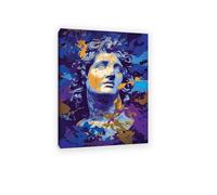 MOBYAT Graffiti Arte greca antica Poster Alessandro Magno Mitologia Tela Dipinto Dio greco Stampa artistica Casa Soggiorno Decorazione della parete 42x30cm(17x12in) Telaio interno