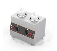 MObyat Scalda Salse Elettrico Commerciale, Distributore di Salse con Isolamento a 1/2/3/4 Fori, Controllo Indipendente della Temperatura da 30 a 85 °C, Acciaio Inossidabile, per Salse Varie