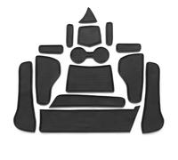 MObyat Tappetino Antiscivolo Tappetino Antiscivolo per Scanalatura Portiera Auto, Accessorio Interno per Hyundai I10 2021 2022 2023(Nero,Left-Hand Drive)