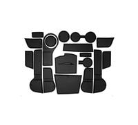 MObyat Tappetino Antiscivolo Tappetino in Gomma Antiscivolo Porta Scanalatura Tazza d'Acqua Pad Cuscino per Telefono Accessori Auto per Kia per Rio 4 X-Line 2017-2022(Nero)