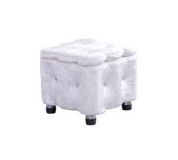 MOBYGKFY A Square Storage Stool at The Doorstep Can Be Used to Sit on A Solid Wood Storage Stool(Blanco)
