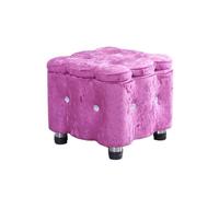 MOBYGKFY A Square Storage Stool at The Doorstep Can Be Used to Sit on A Solid Wood Storage Stool(Roze)