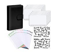 MOBYGKFY A6 Binder Budget Planner Cover Notebook Coperture Cartella A6 Dimensione 6 buche Binder Pocket Binder con cerniera Busta di risparmio di denaro(3-Pack)