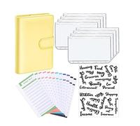MOBYGKFY A6 Binder Budget Planner Cover Notebook Coperture Cartella A6 Dimensione 6 buche Binder Pocket Binder con cerniera Busta di risparmio di denaro(C)