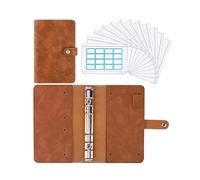 MOBYGKFY A6 Binder Budget Planner Ricaricabile 6 anelli rotondi Binder Cover Copertura per notebook con 12 PCS.
