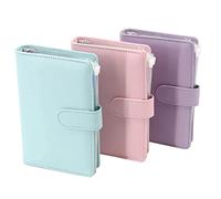 MOBYGKFY A6 Notebook Binder Traslucido impermeabile foglia sciolto Borsa con cerniera Binder Pocket Anelli Binder