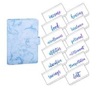 MOBYGKFY A6 Rainbow Soft. PVC. Notebook Cover Planner Budget Binder Organizer con 12 categorie Buste for raccoglitori con cerniera for Bill Planner(3-Pack)