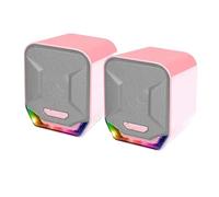 MOBYGKFY Adatto For Il Gioco Mini Stereo Cablato Computer Desktop Piccoli Altoparlanti Laptop Dinamico Rosa Desktop Connesso Direttamente(Blue,White)