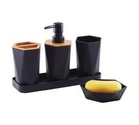 MOBYGKFY Articoli da toeletta Set da bagno in finta ceramica Set da bagno Set regalo da 8 pezzi(C)