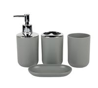 MOBYGKFY Articoli for la casa Kit da bagno Set da toeletta Portasapone Bottiglia di lozione Portaspazzolino(C)