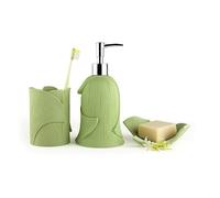 MOBYGKFY Bagno in arenaria Kit da bagno in tre pezzi Articoli da toeletta Apparecchi for la pulizia Set da bagno Bottiglia(Blue,White)