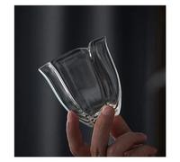 MOBYGKFY Brocca da tè esagonale in vetro trasparente for uso domestico. Resistenza alle alte temperature, non mano calda. Tazza della giustizia. Tazza da tè divisa(7.4x9.6cm 175ml)