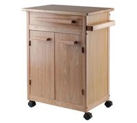 MOBYGKFY Carrello portaoggetti da cucina in legno, finitura naturale, tavolo da cucina ad isola, carrello da cucina, isole e carrelli da cucina