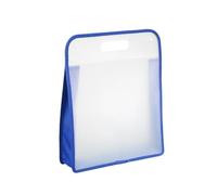 MOBYGKFY Cartella di file Borsa for documenti espandibile multistrato for cancelleria for ufficio(Blue,White)