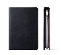 MOBYGKFY Cartella for notebook in pelle A5 Business Business Zipper Binder Journal Planner A6 Portfolio Notebook(3-Pack,A5 Cover Only)