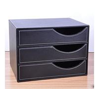 MOBYGKFY Cassetto 'armadio del desktop in pelle imitazione A4 ritaglificazione della riquadro di ritaglio A4 scatola di immagazzinaggio(Schwarz)