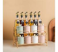 MOBYGKFY Cucina ceramica vetro stoccaggio barattolo set cucina con cucchiaio contenitore sale shaker peperoncancesums cucina piccante bottiglia set(Blue,White)