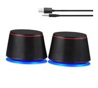 MOBYGKFY Desktop Computer desktop Audio Giochi for laptop Altoparlante multimediale compatto for bassi pesanti Altoparlante attivo(3-Pack)