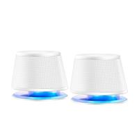 MOBYGKFY Desktop Computer desktop Audio Giochi for laptop Altoparlante multimediale compatto for bassi pesanti Altoparlante attivo(Blue,White)