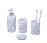 MOBYGKFY Forniture hotel Disinfettante Le Mani Set Da Lavaggio Marmorizzato Europeo in Resina Quattro Pezzi