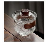 MOBYGKFY Grande vetro trasparente Gaiwan Teaset cinese Ciotola da tè Singola spessa copertura resistente al calore Ciotola Tazza da tè Coperchio da tè Set Gaiwan