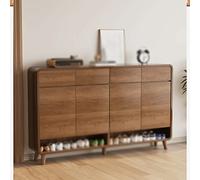 MOBYGKFY Hallway Storage Shoe Cabinet Kitchen Wooden Storage Space Saving Shelf Entryway Bench(C)