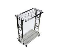 MOBYGKFY Inizio Umbrella supporto del banco con Acqua vassoio asportabile, Pioggia Collection Ingresso decorativo metallo autoportanti Rack Organizer(Golden,gold)