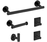 MOBYGKFY Kit gancio porta fazzoletti da bagno in acciaio inossidabile 304(Schwarz)
