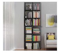 MOBYGKFY Libreria impilabile a 2 file a 6 strati con cubi in filo impilabile Scaffale for libreria con griglie in filo metallico fai-da-te(3-Pack)