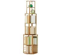 MOBYGKFY Librerie Scaffale for libri girevole a 360 gradi Scaffale for libri Scaffale multistrato dal pavimento al soffitto