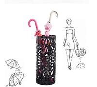 MOBYGKFY Metallo del supporto 'ombrello, Portaombrelli con vaschetta e Ganci, Round portaombrelli cremagliera, supporto Free Standing Umbrella, for bastoni da passeggio(3-Pack)