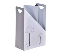 MOBYGKFY Metallo portaombrelli, supporto 'ombrello con il gocciolamento vassoio estraibile, Umbrella Rack for il Ministero degli Entrata Corridoio Decor(Blue,White)