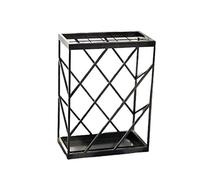MOBYGKFY Ombrello cremagliera del supporto, Entry portaombrelli, Metallo Piazza Hollow supporto 'ombrello rack con tappetino antiscivolo for Commercial casa School Hotel(Schwarz)