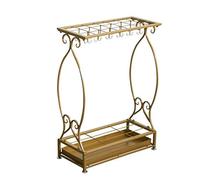 MOBYGKFY Ombrello Rack, hotel staccabile commerciale Ombrello Secchio, Rack Coffee Shop Showroom Stick Club bagagli(Golden,gold)