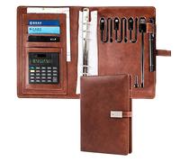 MOBYGKFY Organizzatore del notebook della Business Bander Business Binder della cartella multifunzionale con Banca di alimentazione Ufficio del portfolio del disco